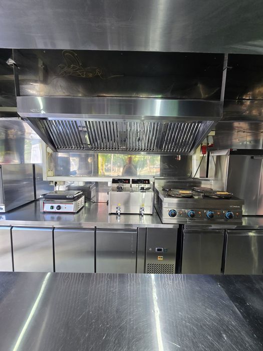Food truck / container full inox bucătărie profesională complet echipat – gata de lucru – 19.500 € + TVA