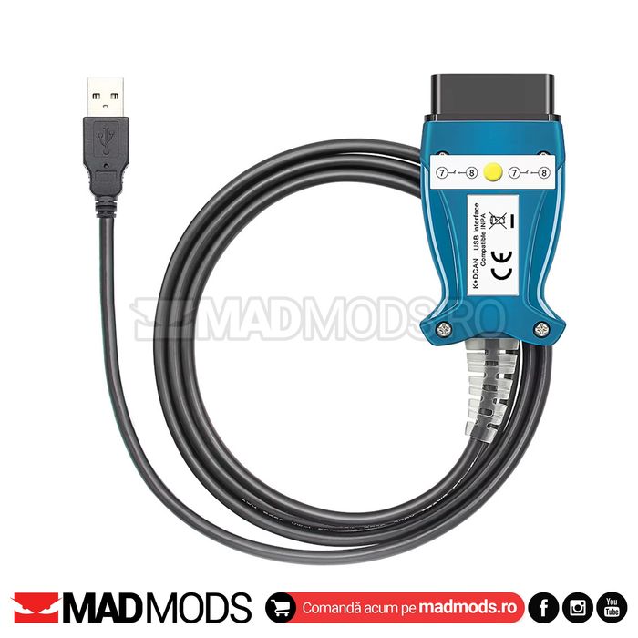 Cablu diagnoza OBD K-DCAN BMW seriile Exx, Fxx, 1995-2013, Model nou