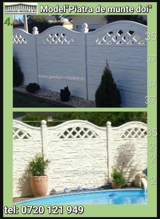 Placi pentru garduri Beton de bune cu livrare in toată țara!