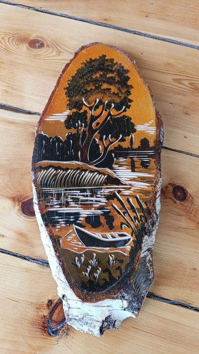 Картины на спиле дерева