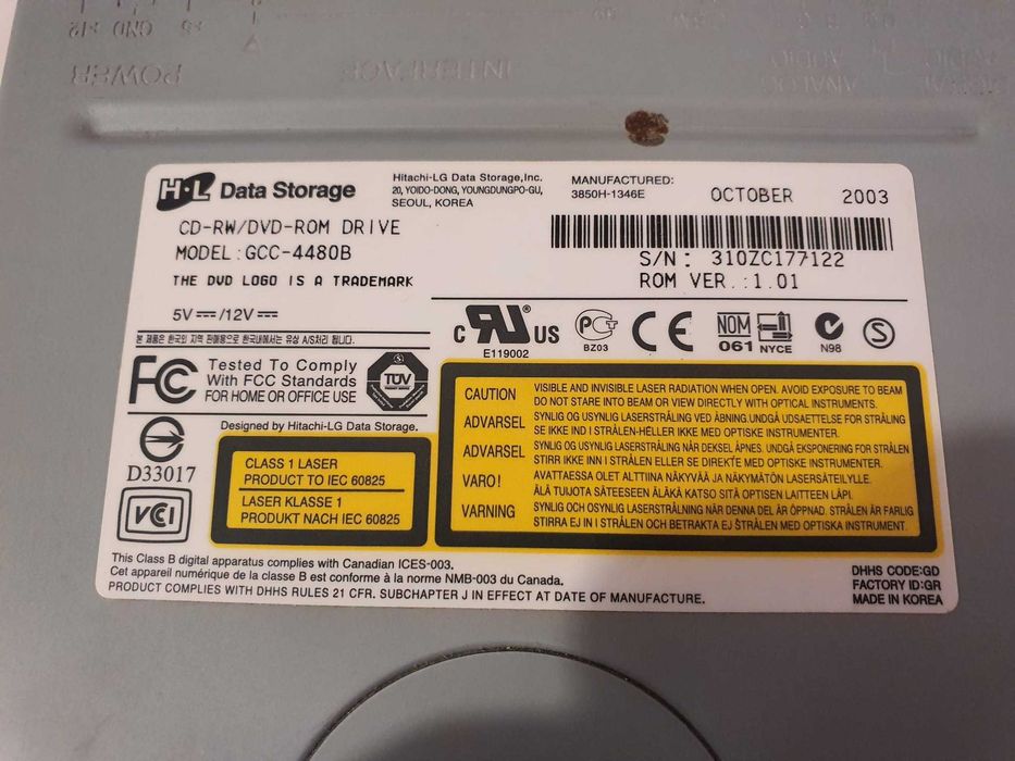 Unitate CD-RW / DVD-ROM internă HL-DT-ST GCC-4480B, funcțională