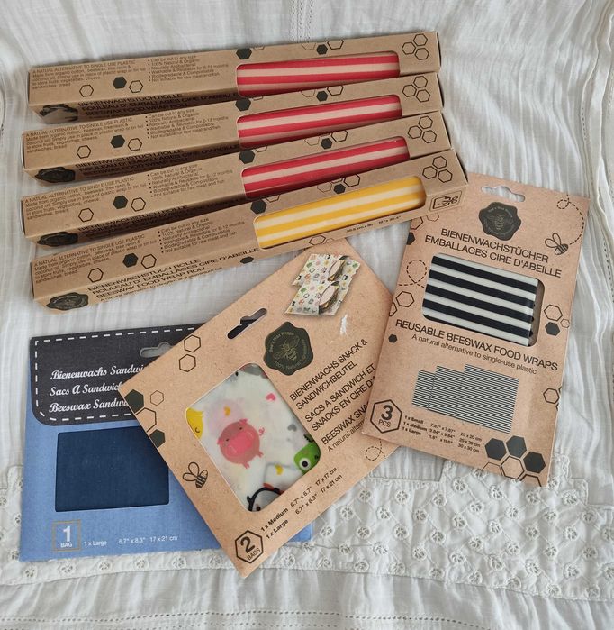 Восъчни кърпи и пликове с пчелен восък