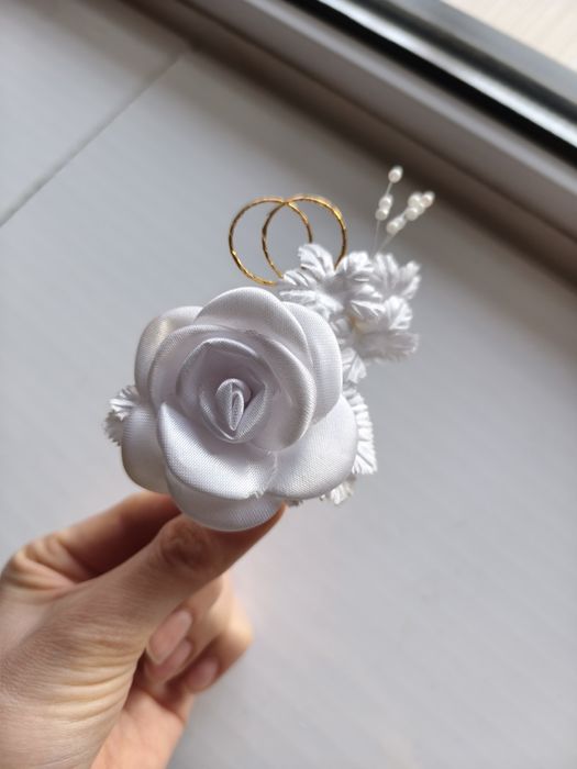 Свадебный венок бутоньерка