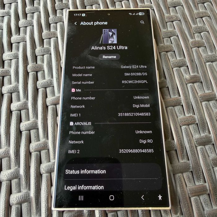 Samsung Galaxy S24 Ultra, 256GB, Titanium Violet, Cutie inclusă