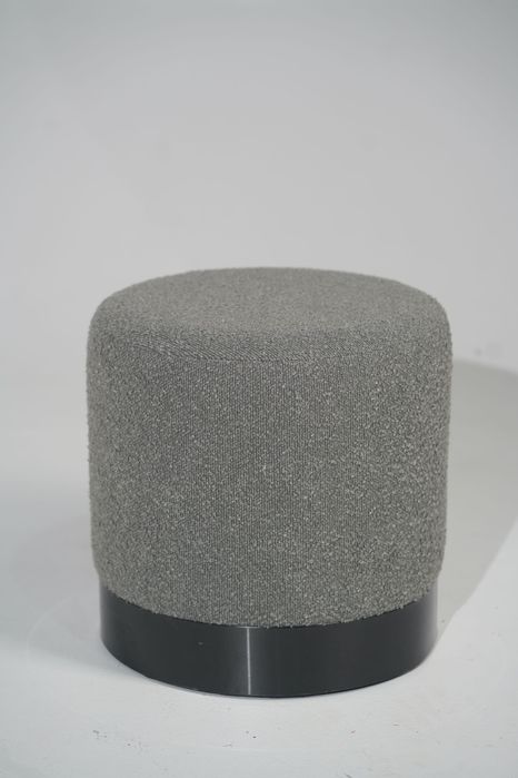 Taburet modern tapițat, bază metalică