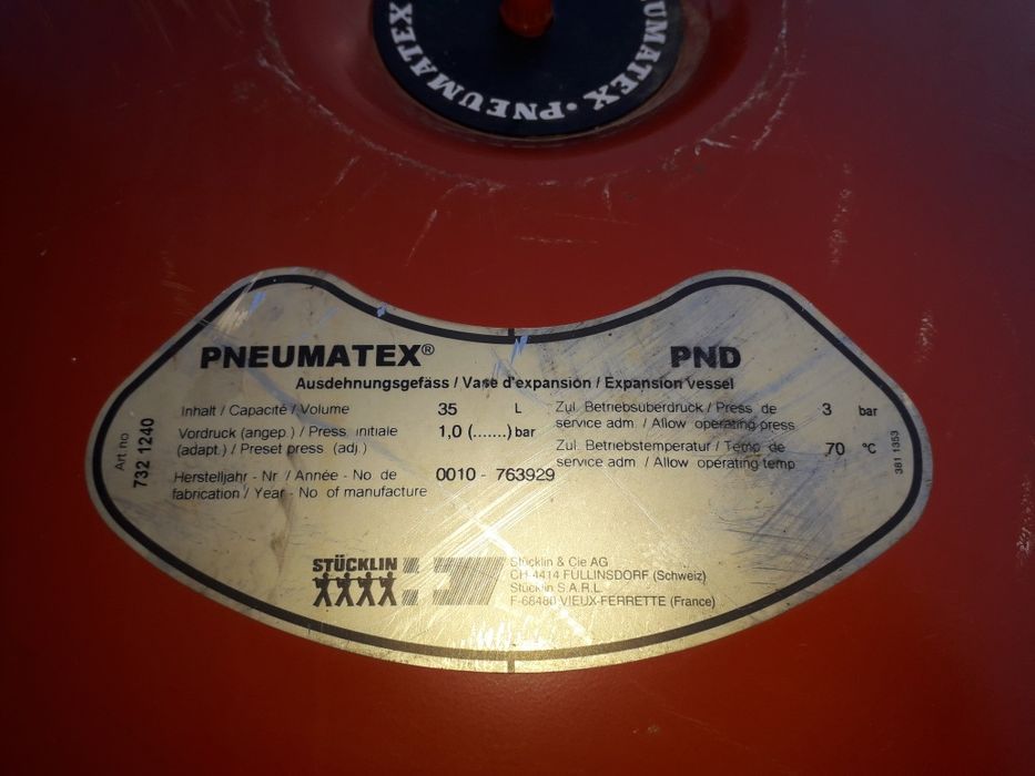 Vas expansiune centrala termica 35l