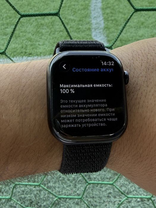 apple watch 11/46 100% емкость холати зор ремшоклари бор