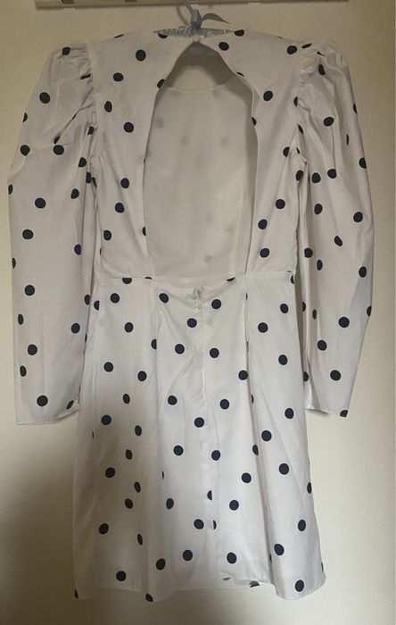 Rochie Top Shop alba cu buline negre