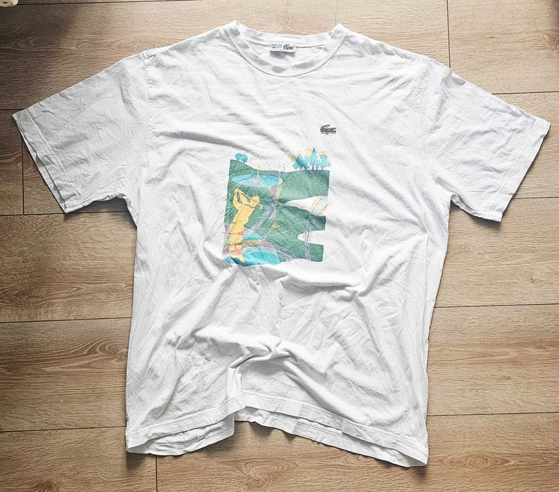 Tricou vintage Chemise Lacoste Golf Fabricat în Franța  Mărimea 7 (XXL)