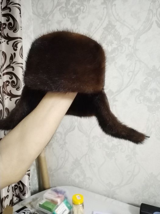 Норковая шапка ушанка