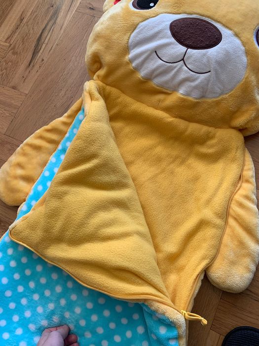 Плюшено бебешко чувалче с цип