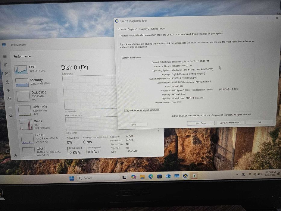 Asus Tuf A15 Ryzen 5 1650Ti 4Gb / Amanet Cashbook Galati