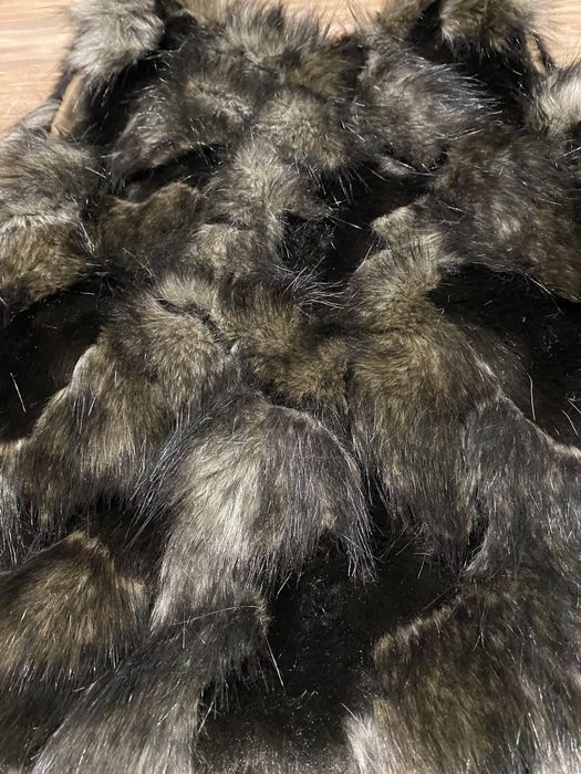 Кожен елек с дълъг косъм НОВ