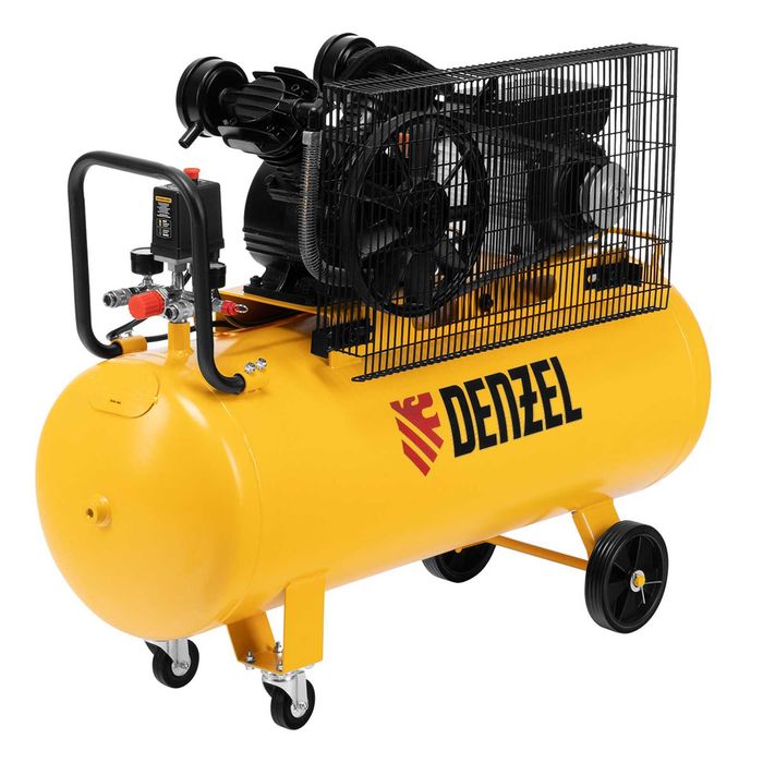 Компрессор воздушный рем. BCV2200/100, 2,2 кВт, 100 литров Denzel
