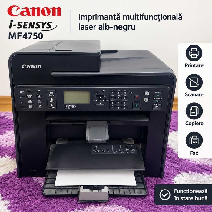 Imprimantă multifuncțională Canon i-SENSYS MF4750 – Laser Alb-Negru