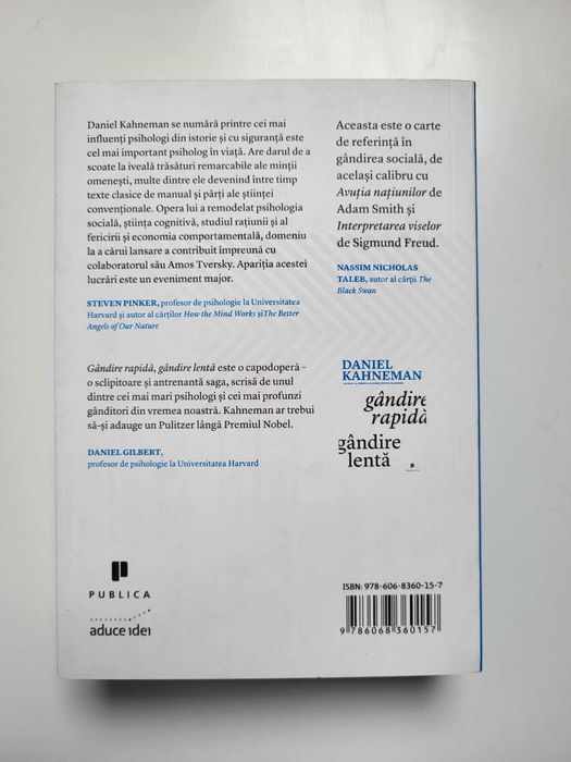 Gandire rapida, gandire lenta de Daniel Kahneman