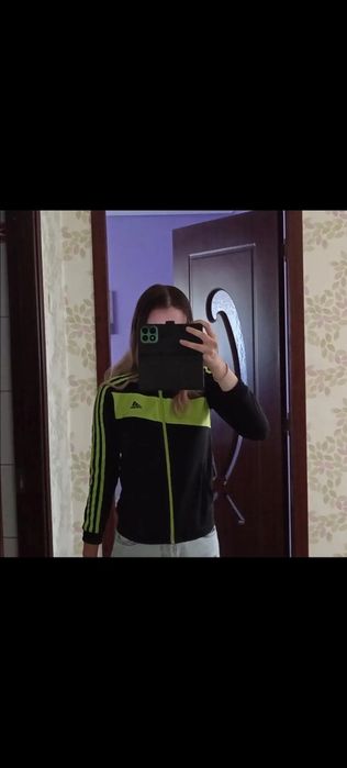 Geaca Adidas negru-neon