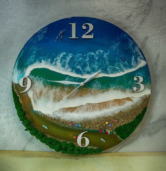 Стенен часовник от епоксидна смола!