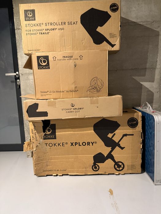 Vand carucior Stokke Xplory + landou + scoica + accesorii, set complet