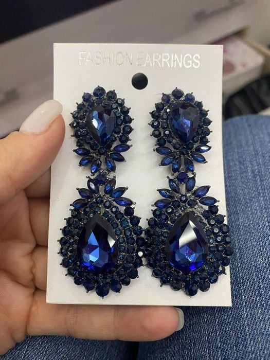 Сини  официални обеци