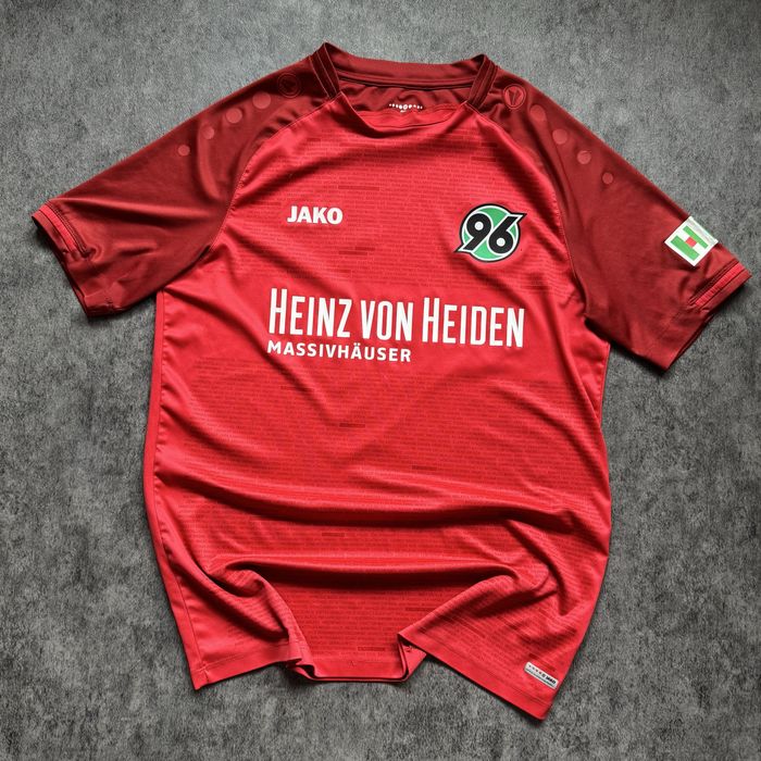 Tricou fotbal Hannover 96 2015-16 JAKO Home Jersey Red Bundesliga Football Shirt marimea M