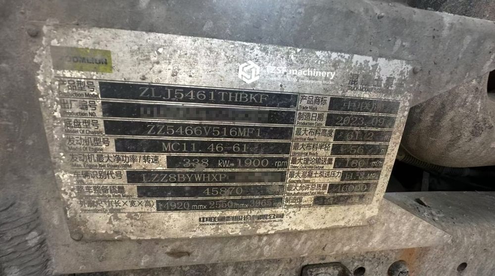 Avtobetonnasos sitrak 62 metr 2023 zakazga