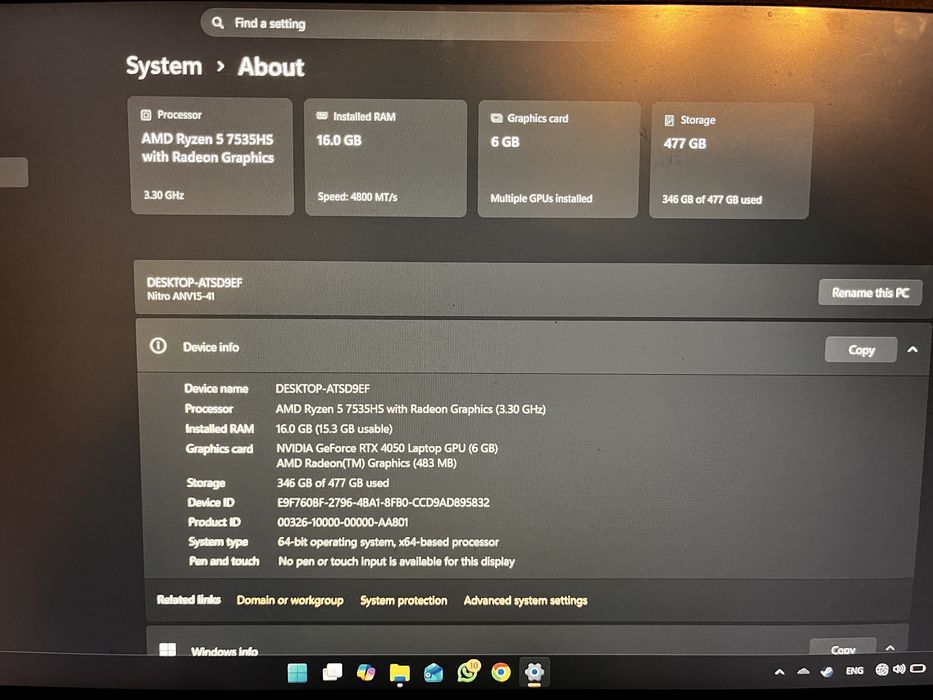 Ноутбук Acer Nitro
