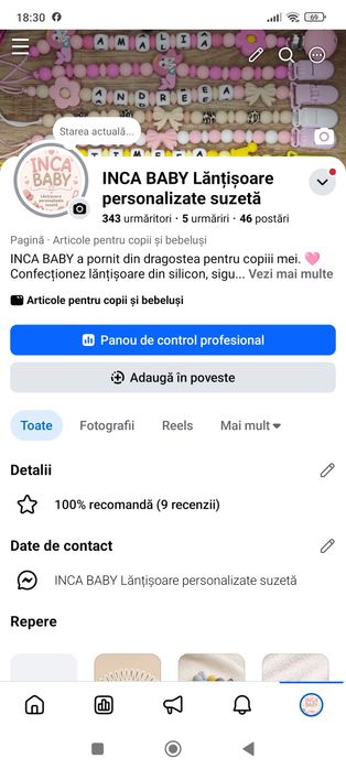 Lănțișor pentru suzetă/dentație din silicon