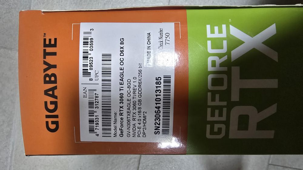 Nvidia RTX3060 TI GDDR6X