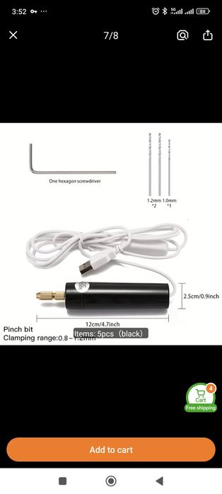 Мини USB електрическа бормашина за смола, бижута и DIY проекти – нова