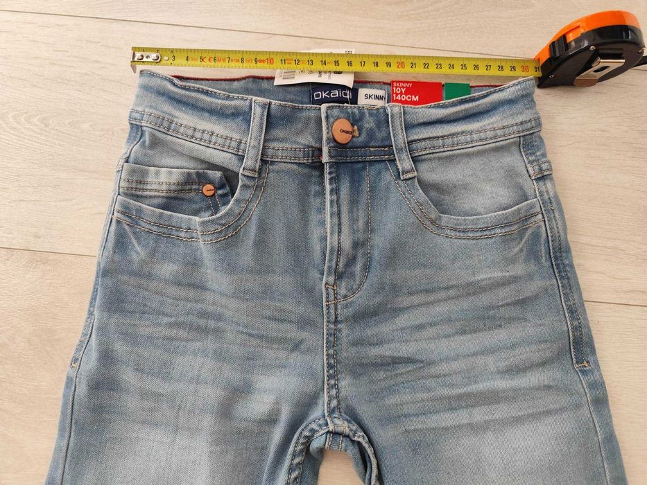 Jeans, blugi Okaidi baieti, 10 ani (140), Skinny, NOI, cu eticheta