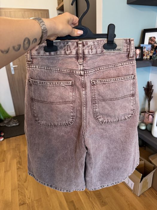 Blugi zeo basic wide leg scurți