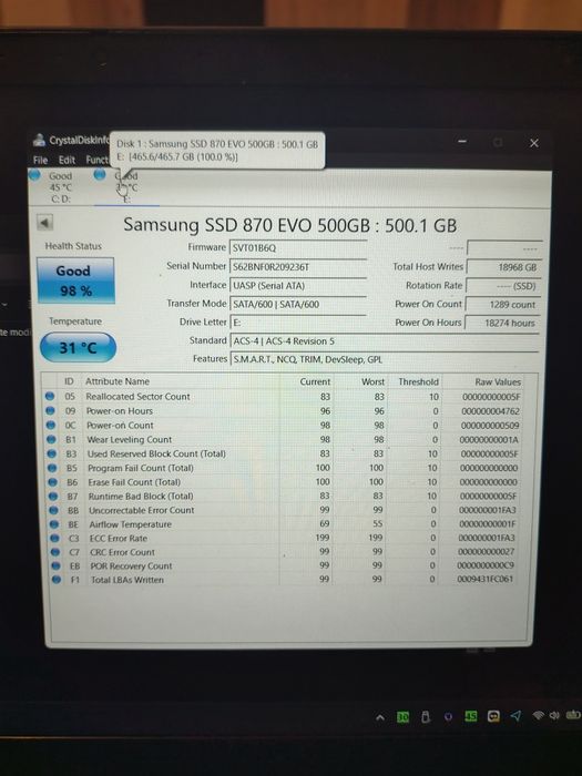 2x SSD Samsung 870 EVO 500GB