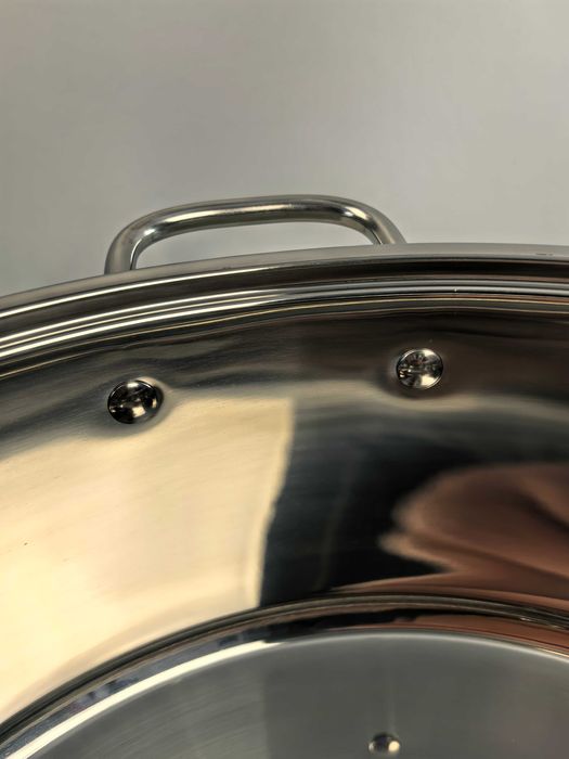 Cratita inox 38x15 cm 17 litri cu capac metal 290 lei