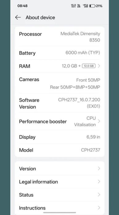 Oppo Reno 14 5G 512GB, dual sim, nu schimb