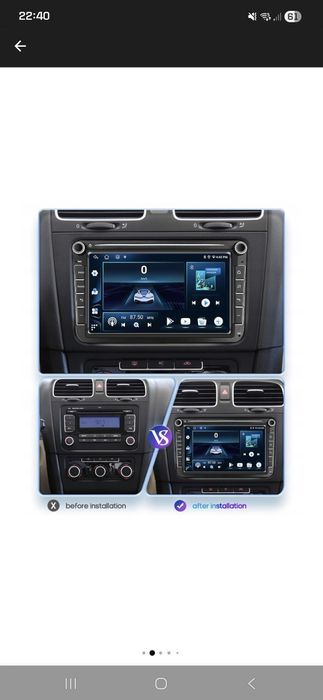 Navigatie Android  8 inch 4gb ram 64gb wifi 4g gps skoda, vw, octavia, passat