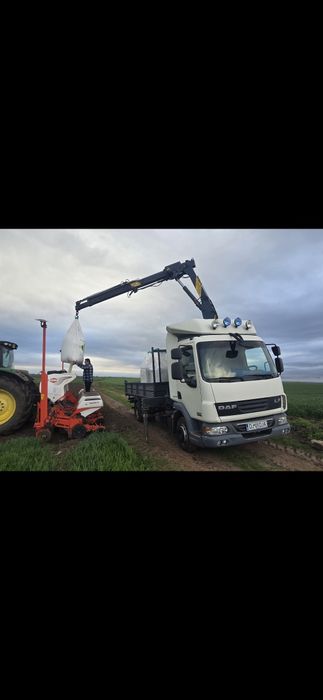 Daf Lf 220 cai basculabil+macara 4 tone