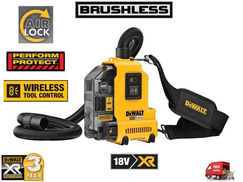 Акумулаторен прахоуловител Dewalt DWH161N, 18V SDS-Plus