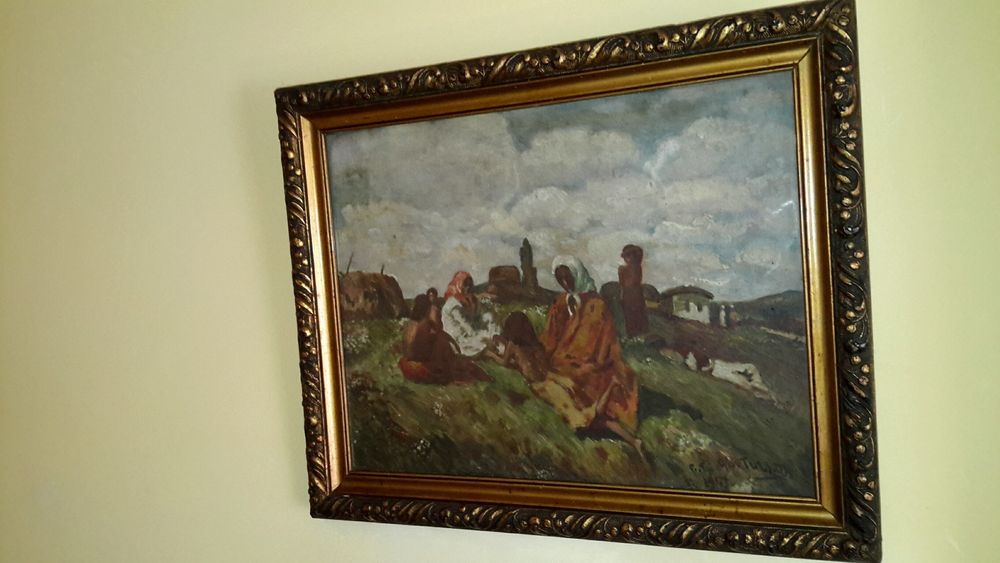 Tablou vechi de colectie,pictor roman,semnat si datat in anul 1943