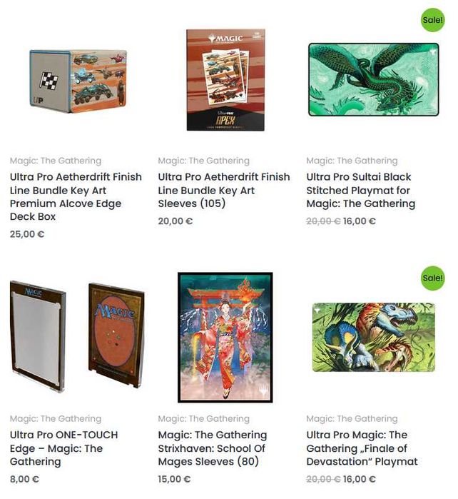 Disney Lorcana, Magic: The Gathering, Pokemon, Star Wars: Unlimited