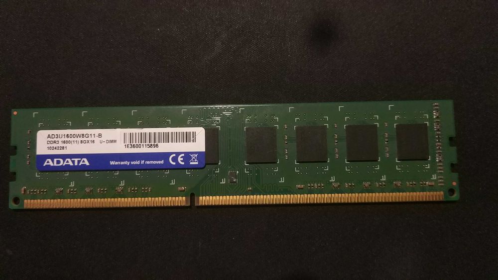 Рам памет за компютър 8GB DDR3 1600MHz A-DATA AD3U1600W8G11-B RAM