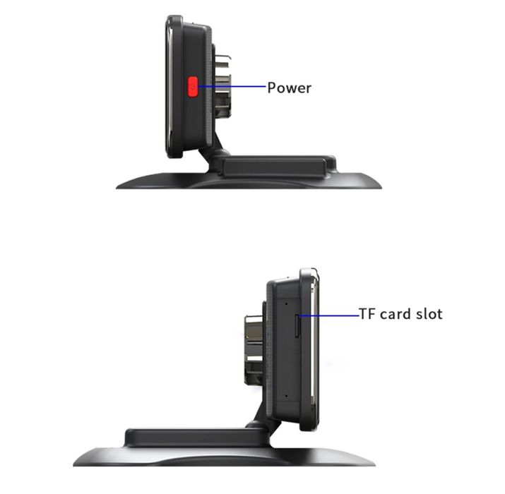 Cameră auto DVR cameră panoramică 360°, ecran tactil 12 inch, 4 canale