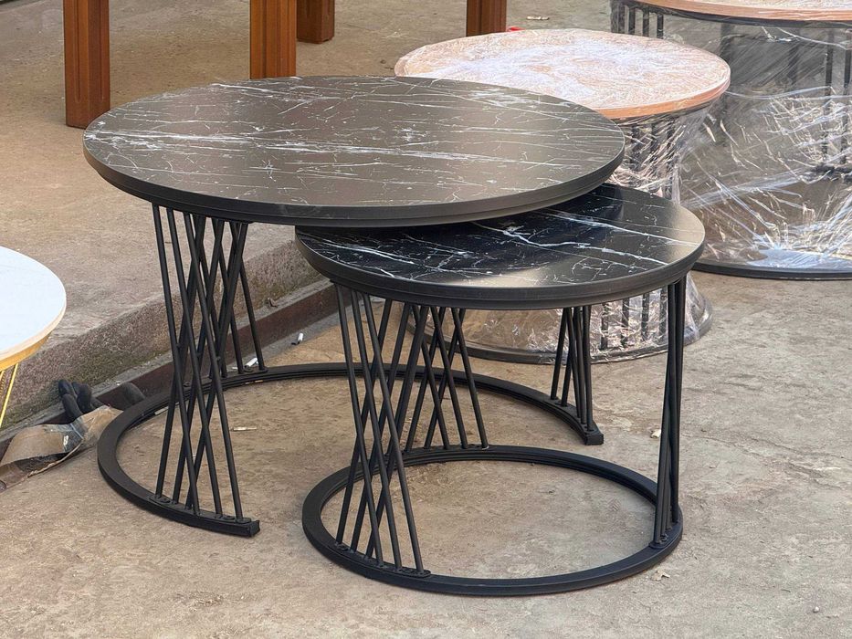 Комплект журнальных столиков, журнальный столик 2 в 1, круглые столики