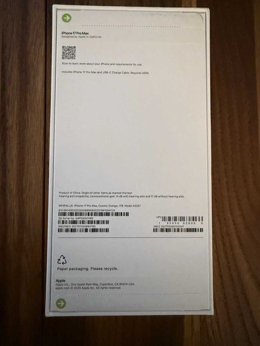 apple Iphone 17 pro max 512 gb