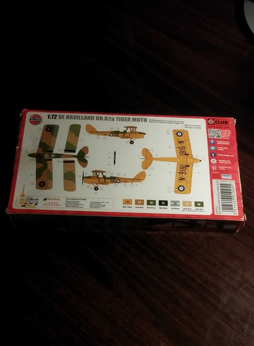 учебный макет сборная модель самолёта Tiger Moth 1/72 Airfix