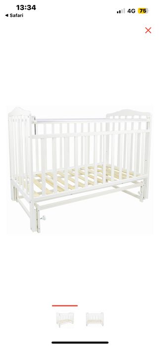 кровать для новорожденных+матрасс