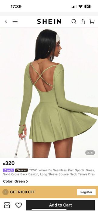 Платье для спорта тенниса