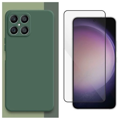 Honor X7/X7A/X8/X8A/X7B/X6B/X8C/X7D Husa Prem Silicon + Folie Sticla 9D
