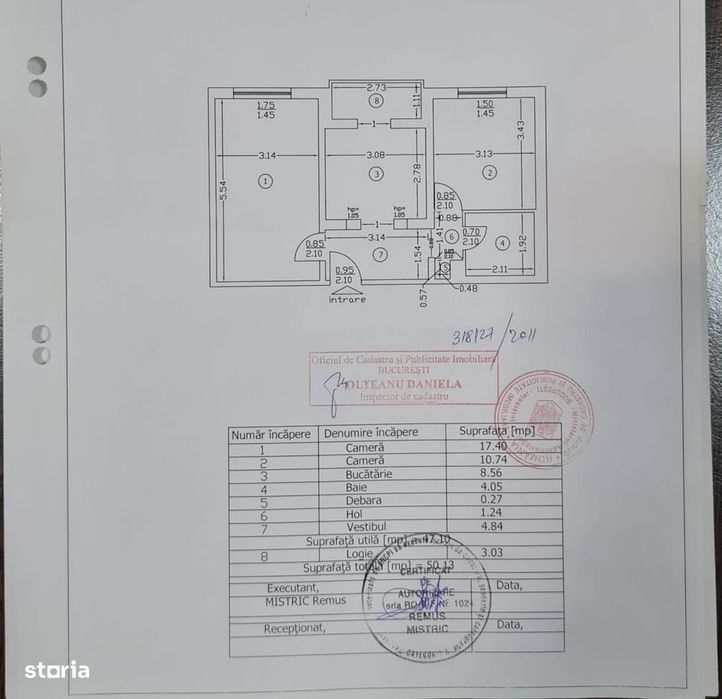 2 camere / 1982/ 12 min Metrou/ Centrală proprie