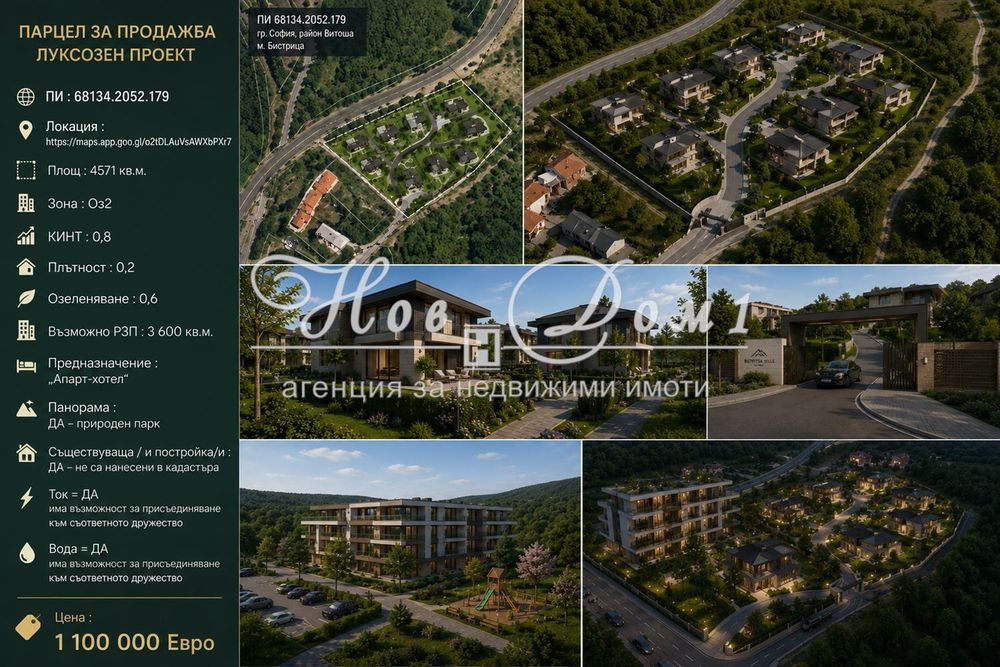 ИНВЕСТИЦИОНЕН ПАРЦЕЛ ДО ПРИРОДЕН ПАРК – СОФИЯ, в.з. Симеоново - изток.